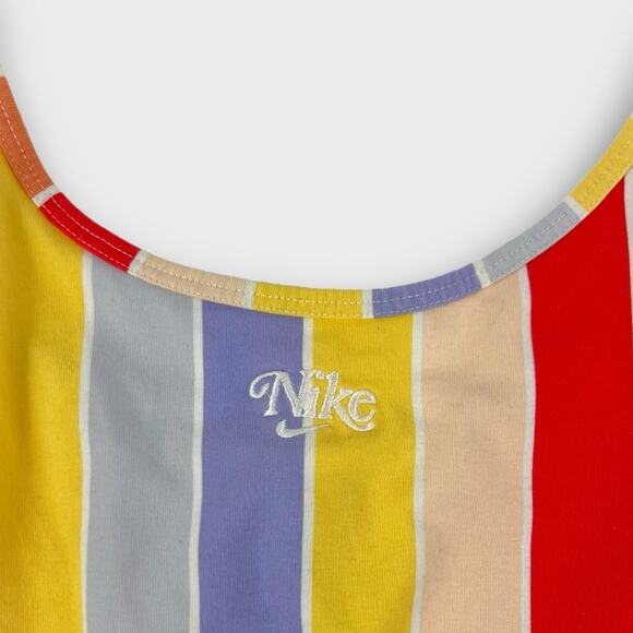 Nike Plus Size Rainbow Retro Stripe Tank Bodysuit Multi 2X - Picture 3 of 8